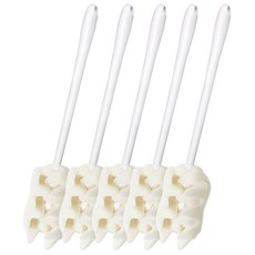 Bebecome 隨行杯 水瓶 廚房清潔 雲朵 高級一體式手柄刷, 白色(刷柄), 5個