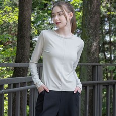 뒤란 여성용 절개라인 스포츠 긴팔 티셔츠
