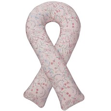 BED&DECO 花朵圖案U型抱枕套+枕芯, 橙色/78(30)