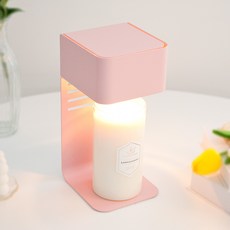 the Sweet 轉盤式開關加熱燭燈 粉紅色+蠟燭 L號+燈泡組 2入, Lemon Lavender