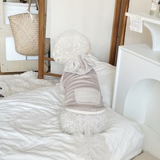 bydamsoomi 狗狗Dodorabbit連帽T恤, 米色