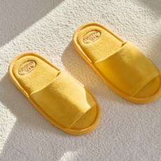 The maison 毛巾布室內居家拖鞋, 黃色, 1個