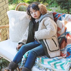 女童 Hane 雙面絎縫大衣 J6373