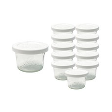 WECK 迷你基本款玻璃收納瓶 80號 80ml 12入+PE蓋 12入, 1套