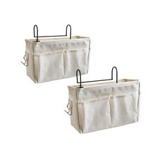 Booth Market 掛式雙口袋收納袋 白色, 2個