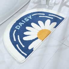 제이씨피 하프문 데이지 풋 매트, 블루