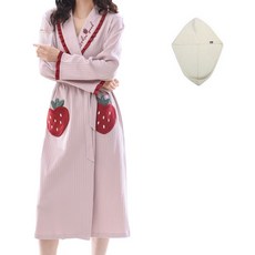 優質YP12浴袍 XL+擦髮毛巾, 粉色（浴袍）、白色（發巾）, 1套