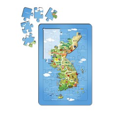 教育木質拼圖韓國地圖 L, 1個, 35件