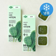 베리네이처 야채큐브 다진 비타민채 2단계 (냉동), 60g, 2개
