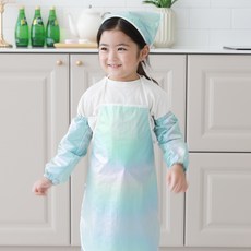 베베슈에뜨 아동용 홀로그램 방수 앞치마 + 두건 + 팔토시 세트