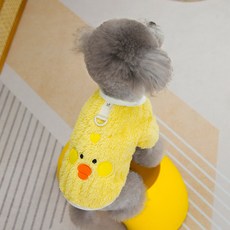 DING DONG PET 寵物羊羔絨柔軟胸背帶T恤, 黃色, 1個