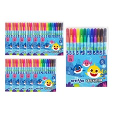 JONG IE NARA 碰碰狐小鯊魚國家簽字筆, 12 種顏色, 12個