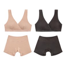IUNIQUE 哺乳內衣 2入+四角內褲 2入