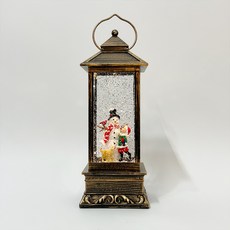 Marsh Marigold 聖誕復古方形掛環音樂盒, B款, 7.5 x 7.5 x 19 cm