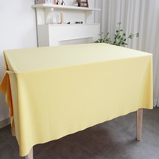 用於徽標和餐桌活動的普通防水桌布, 270 x 155 厘米, 黃色的