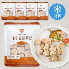 다즐샵 닭가슴살 큐브 갈비맛 (냉동), 100g, 1개입, 5개