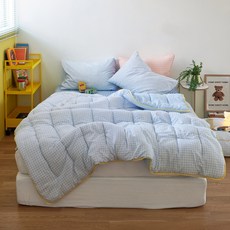 PRIELLE 日常格紋水洗薄被