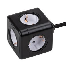 PowerCube V2 5孔延長線 加長版, 150cm, 黑色, 1個