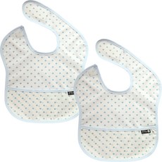 플리에 방수 이유식 턱받이 세트, 43크림하늘하트, 1개