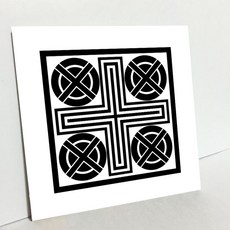 HTP 傳統圖案瓷磚 十字紋 木製年糕模 K0931 9373, 1個