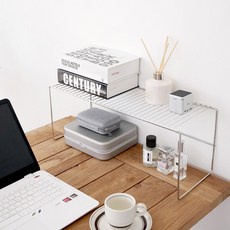 리빙해피 버츄나인 wide 수납 선반, 실버, 1단