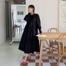 토마토팩토리 여성용 너의계절 노카라 버튼 코튼 원피스