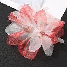 마켓감성 데코장식 컬러플라워 15p, 화이트레드