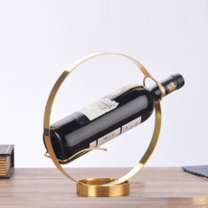 Allincell 現代家用紅酒架 24.5 x 9.5 x 26.5 cm, 1個, 圓圈金