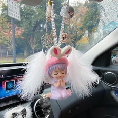 리버폭스 차량용 엔젤 베이비 피규어 악세사리, 네이비, 1개