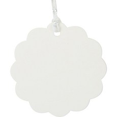 Inp 素面雲朵造型吊牌 6 x 6 cm, 300個, 白色