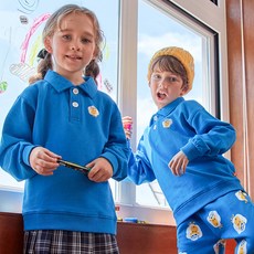 코코모메 아동용 카라 맨투맨 CCM2001