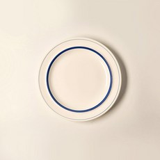 시라쿠스 메이플 원형접시, 라인블루, 1개