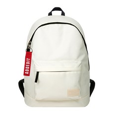 ADDEDIT 女性用簡約圓形後背包 + 鑰匙圈隨機出貨, 象牙色