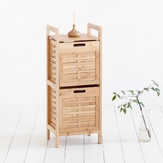 house recipe 森之木竹製兩層窄版儲物櫃, 原木色