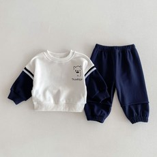 Bebeniz 兒童剪裁亮點運動風上下裝套組