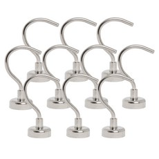 COZY PAPA 超強力環形磁鐵掛鉤 大環型 20mm, 10個, 銀色