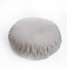 這是坐墊厚實又乾淨的圓形坐墊, 灰色