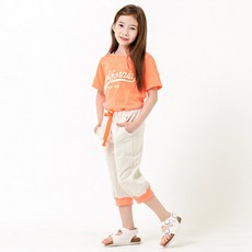 키즈레시피 아동용 통기성 형광 캘리포니아 상하 세트