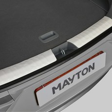 MAYTON Nexo 防刮 原廠顏色 皮革 後車廂門檻飾板 SC 2p, 暖灰色, Hyundai Nexo