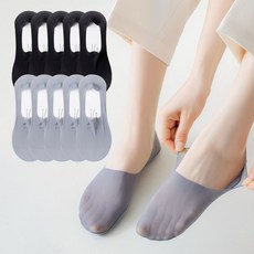 여성용 지앤와이 심리스 쿨 얇은 페이크삭스 덧신 10켤레