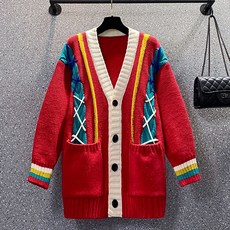 데이먼 V넥 스트라이프 임산부 니트 가디건 YMG002