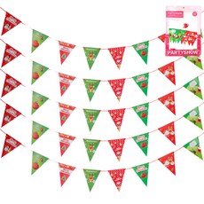 派對秀紙聖誕老人馴鹿三角花環, 混色, 5入