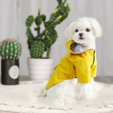 BUENA PET SHOP Moneyjoy 小狗風衣雨衣, 黃色的