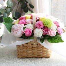 Blüehen 造型肥皂花籃+提袋, 浪漫粉色