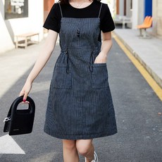 아이엠몽 여성용 스치에 허리 스트링 포인트 뷔스티에 미니 원피스