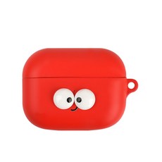나인어클락 에잇몬스터 소프트 TPU 에어팟 프로 케이스, 레드