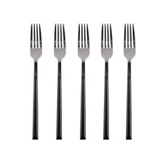 Otticheu不鏽鋼叉子, 黑色的, 5個