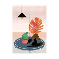 Vinterior 復古風 有貓的風景 隔間門簾, 10