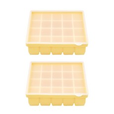 KitchenU 矽膠冰格 20pcs 2p, 黃色