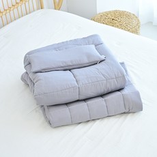 아띠블랑 모달 베개커버 2p + 속통 + 차렵이불 + 패드 세트, 그레이